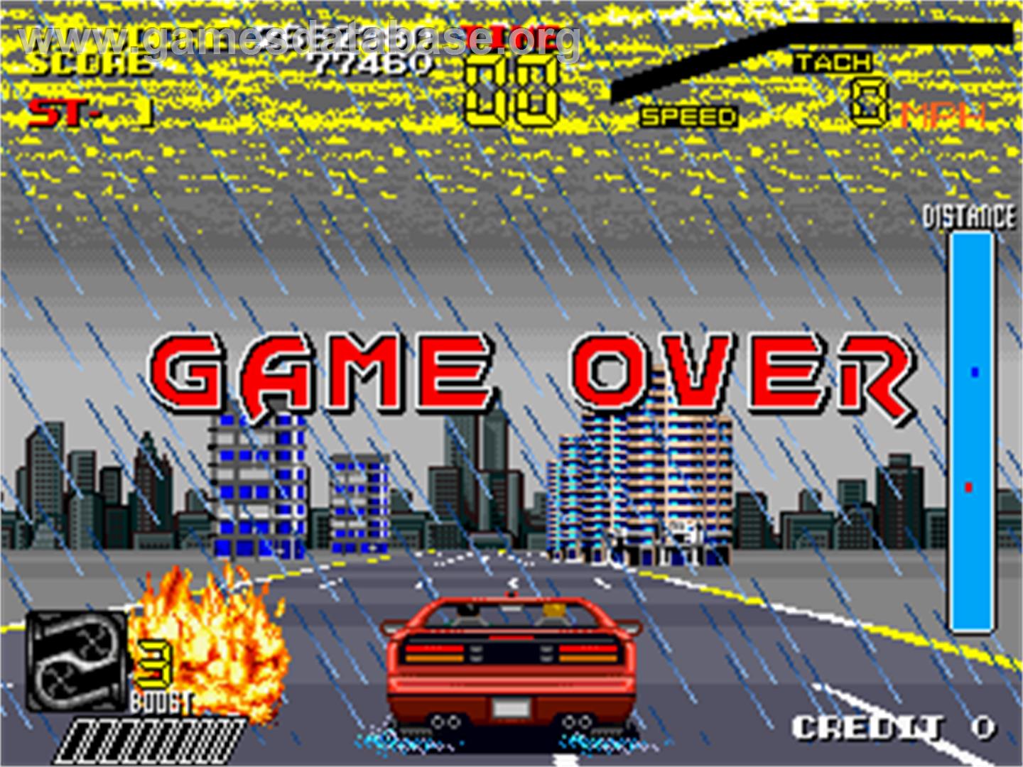 Special Criminal Investigation - Arcade - Artwork - Game Over Screen