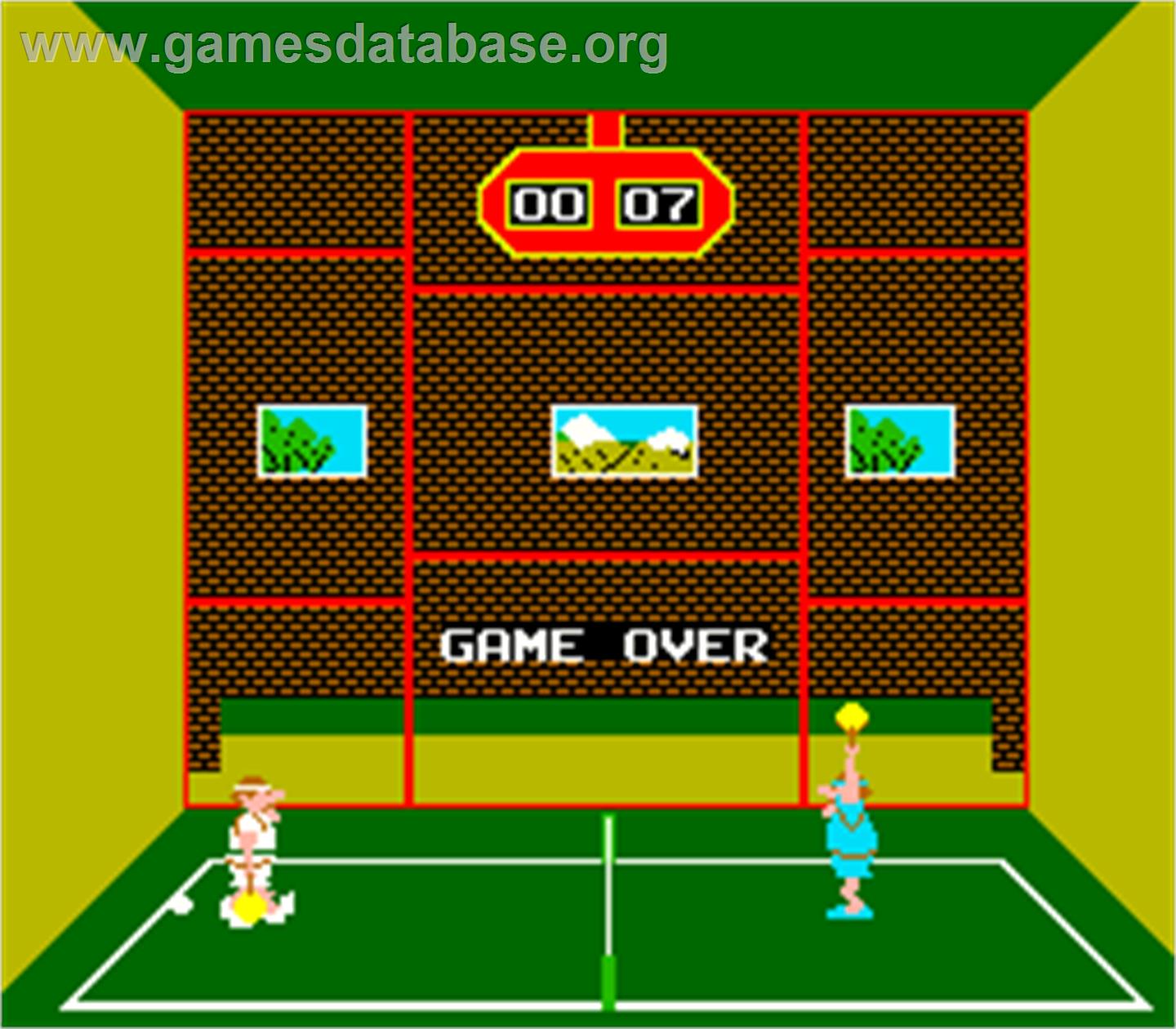 Squash - Arcade - Artwork - Game Over Screen