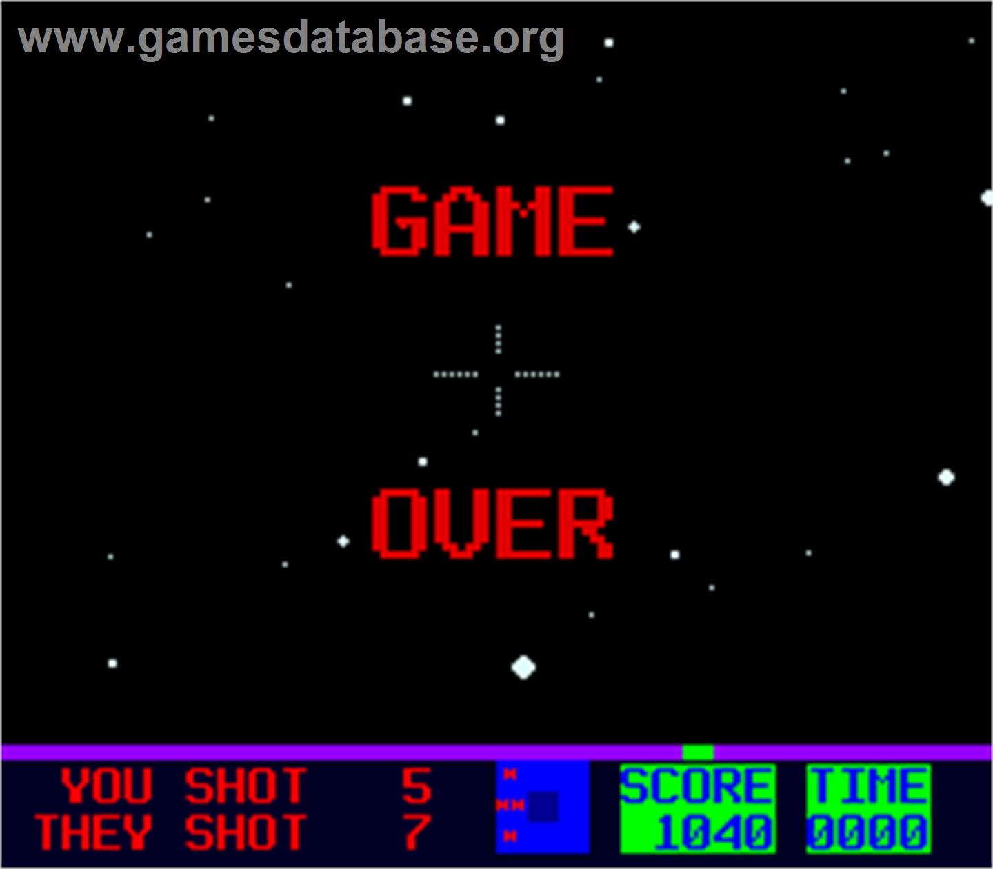 Star Fire 2 - Arcade - Artwork - Game Over Screen