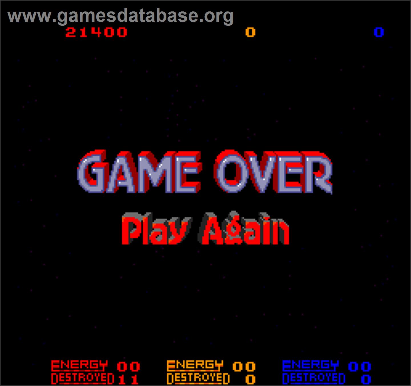 Star Guards - Arcade - Artwork - Game Over Screen