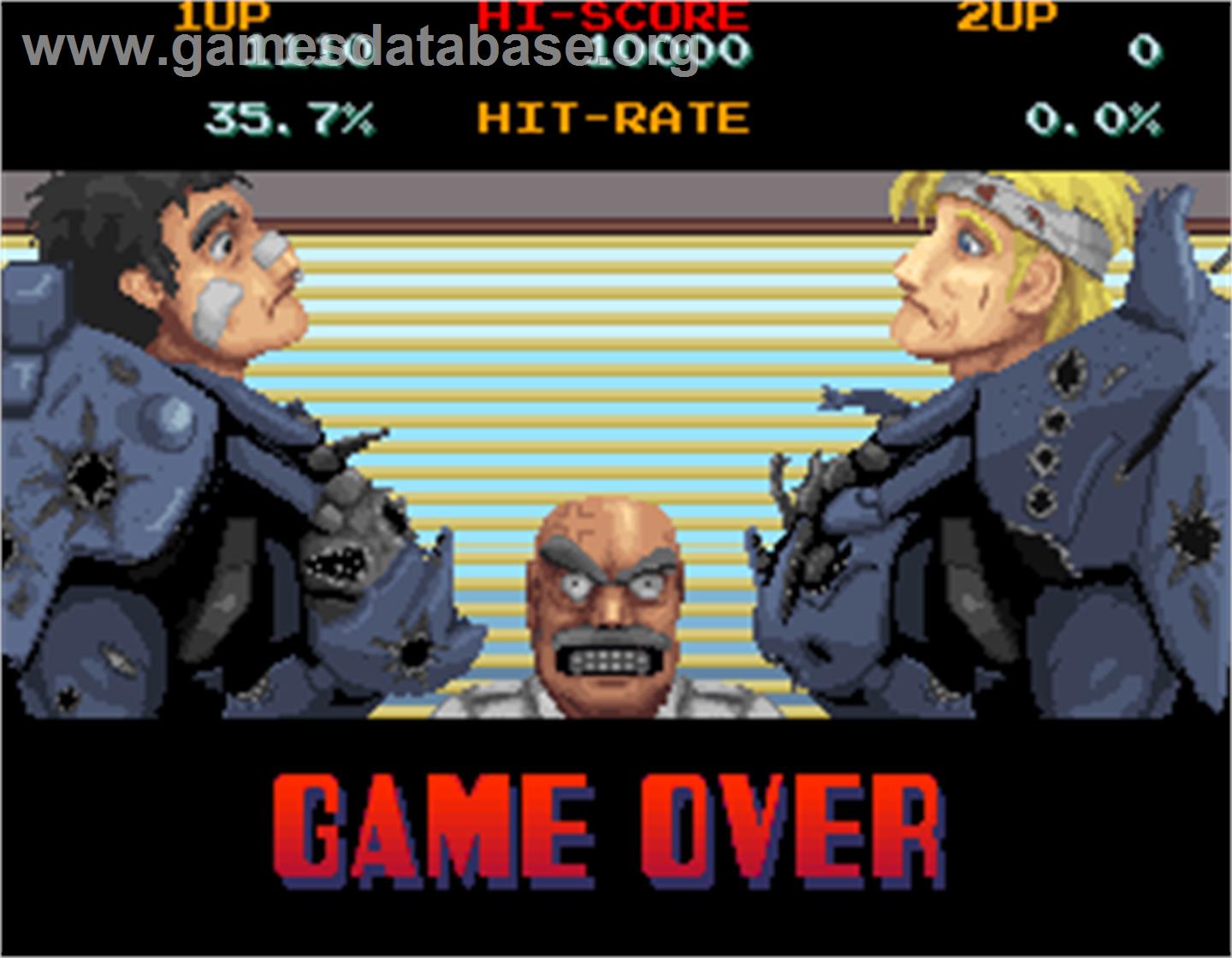 Steel Gunner 2 - Arcade - Artwork - Game Over Screen