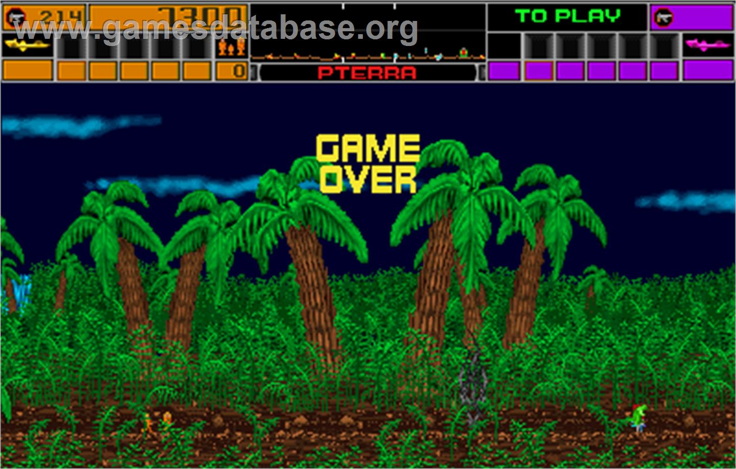 Strike Force - Arcade - Artwork - Game Over Screen