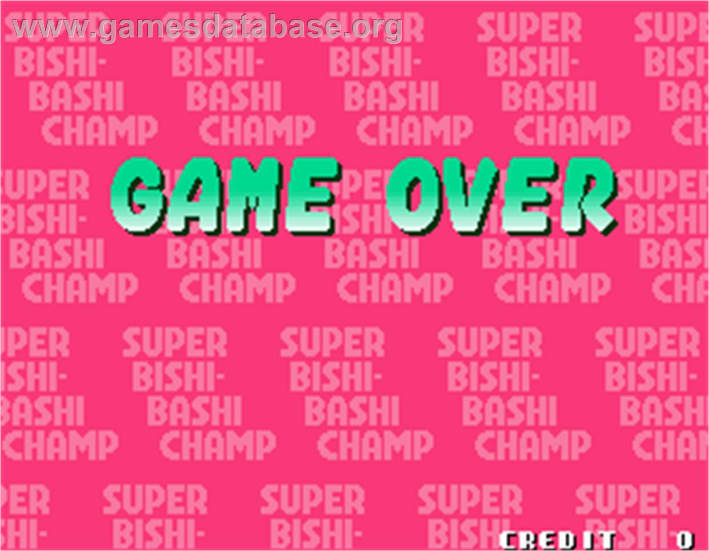 Super Bishi Bashi Championship - Arcade - Artwork - Game Over Screen