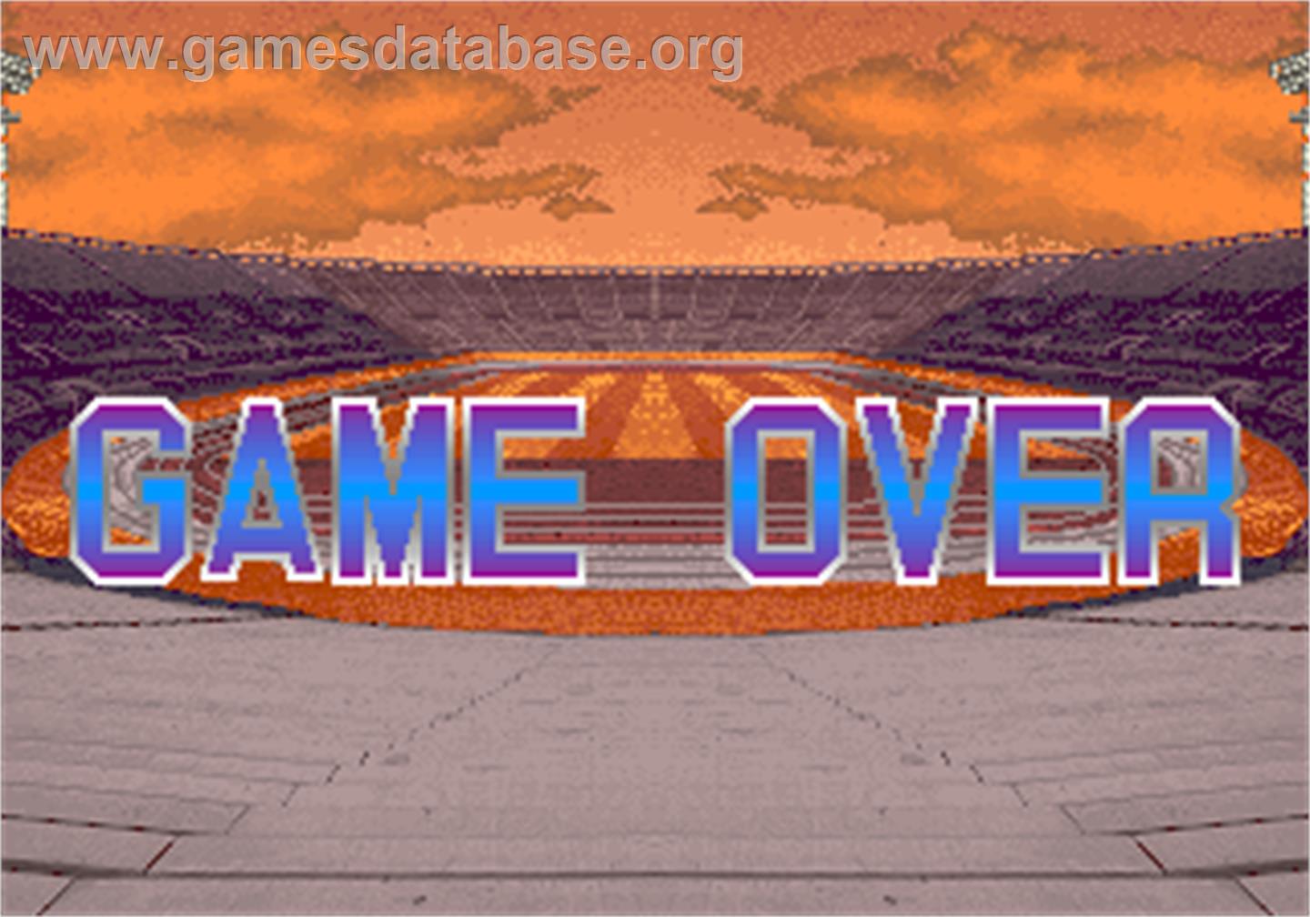 Super Cup Finals - Arcade - Artwork - Game Over Screen