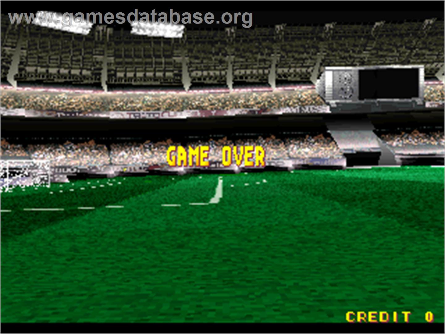 Super Football Champ - Arcade - Artwork - Game Over Screen
