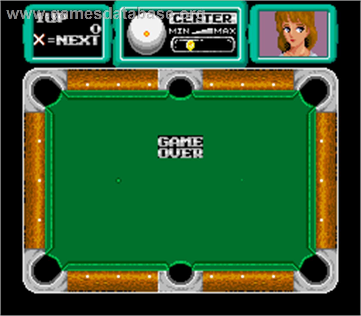 Super Pool III - Arcade - Artwork - Game Over Screen