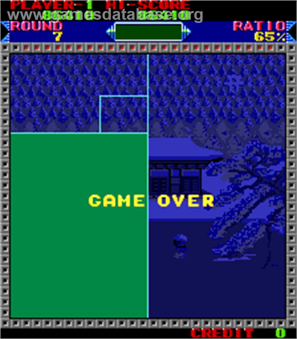 Super Qix - Arcade - Artwork - Game Over Screen