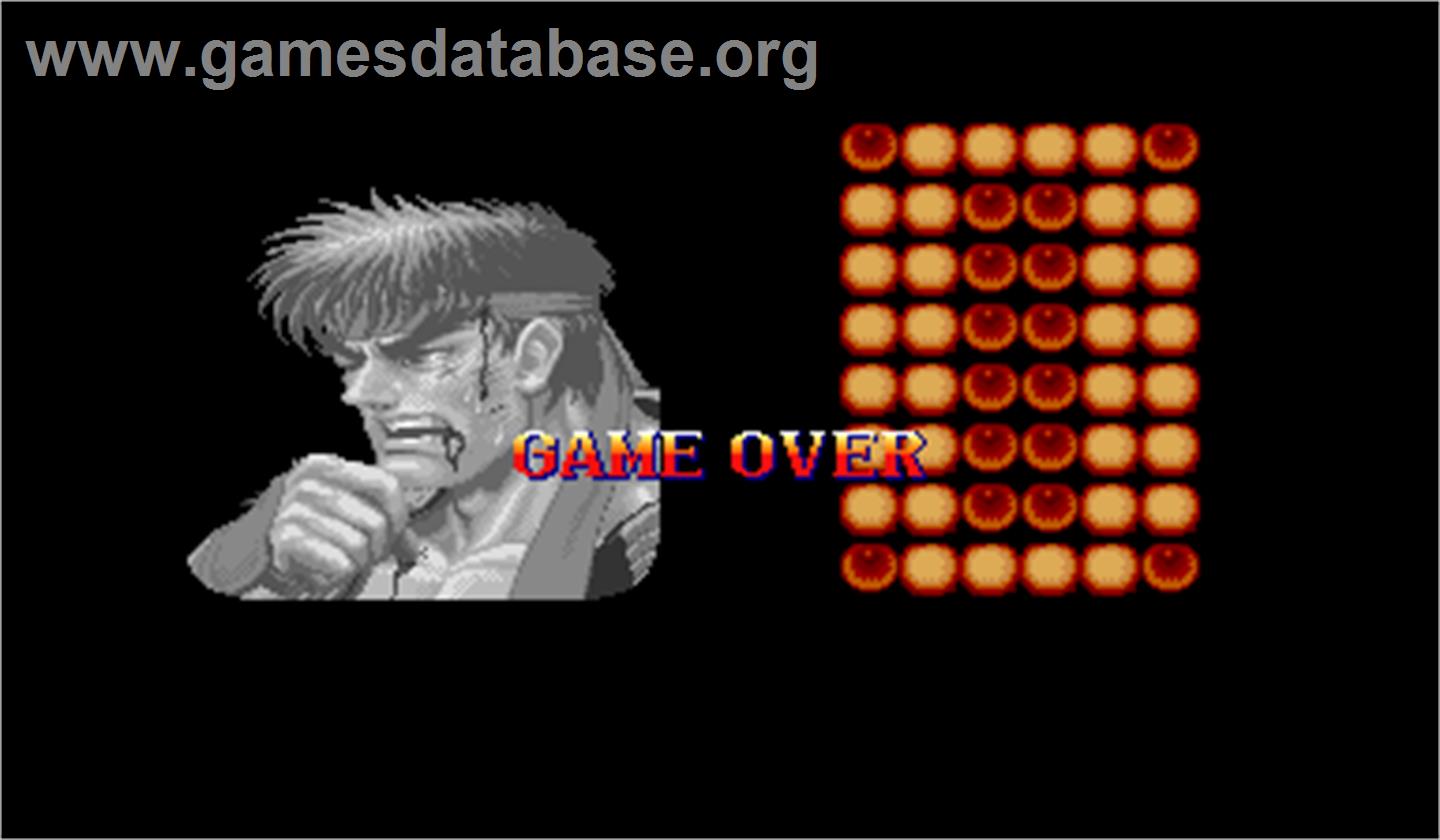 Super Street Fighter II: The Tournament Battle - Arcade - Artwork - Game Over Screen