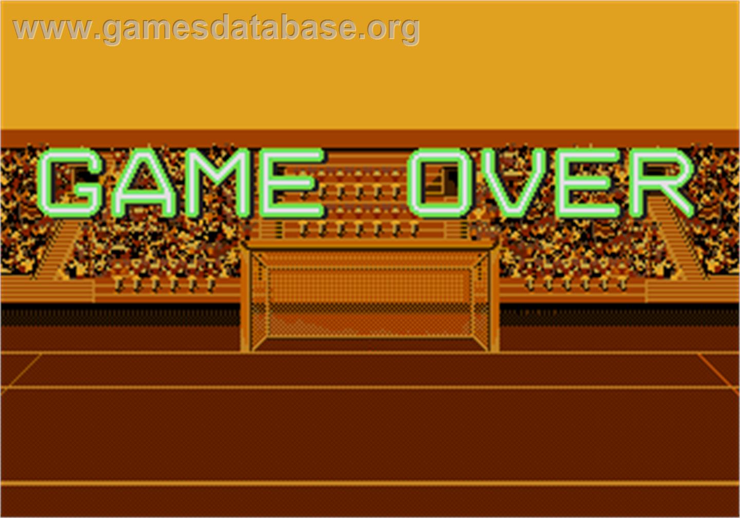 Tecmo World Cup - Arcade - Artwork - Game Over Screen