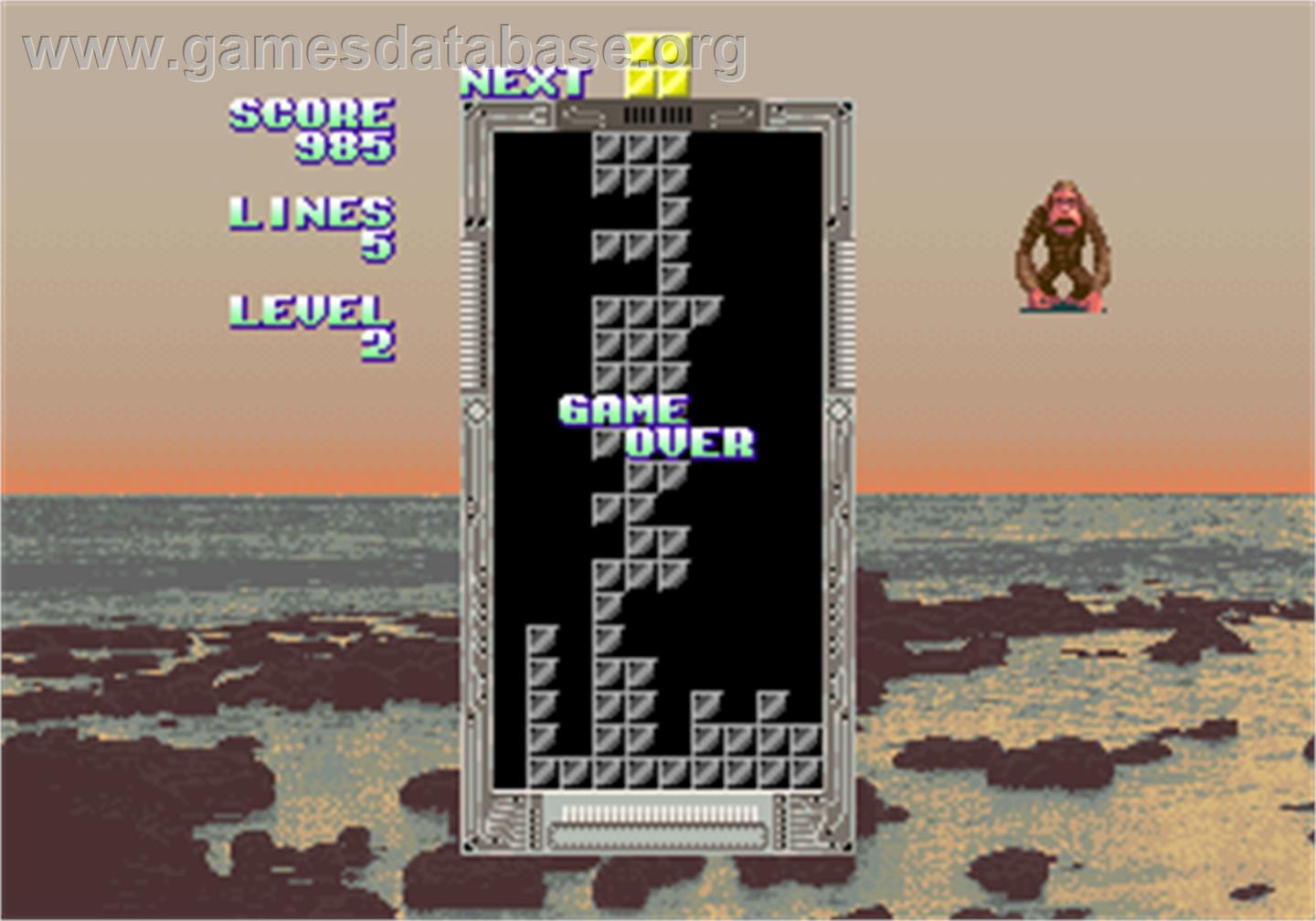 Tetris - Arcade - Artwork - Game Over Screen