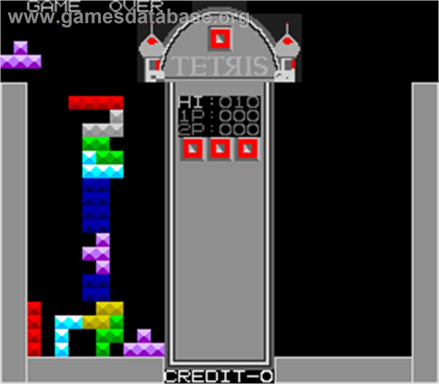 Tetris - Arcade - Artwork - Game Over Screen