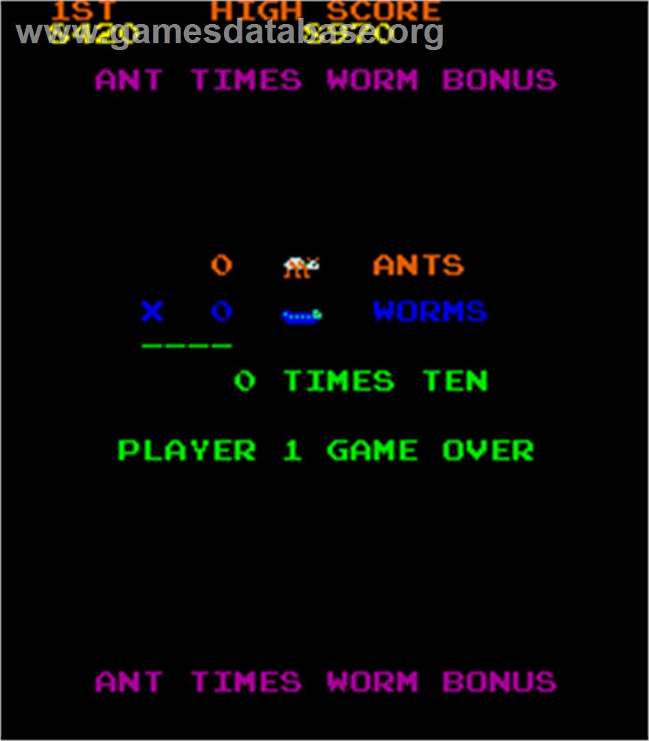 The Anteater - Arcade - Artwork - Game Over Screen