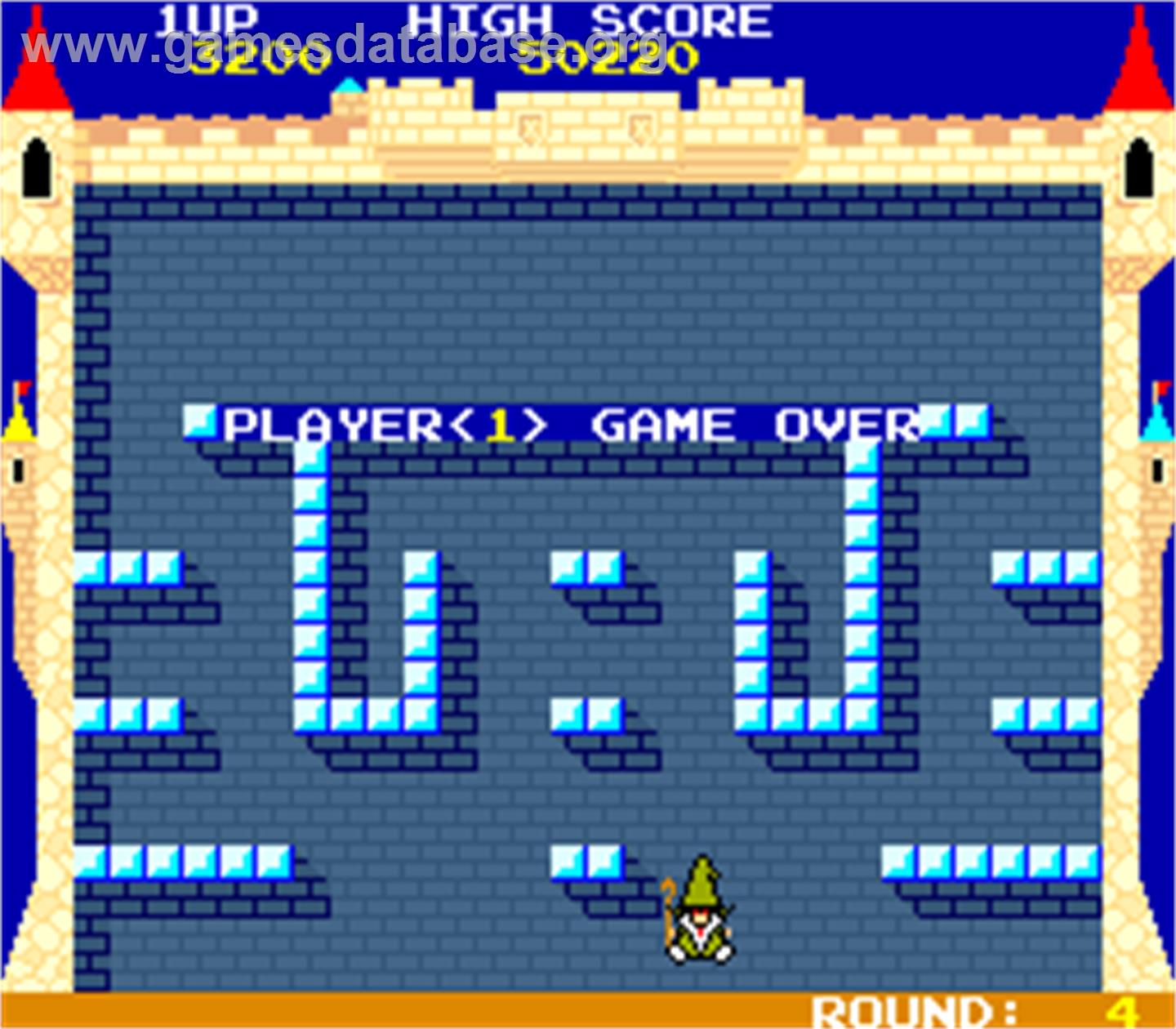 The FairyLand Story - Arcade - Artwork - Game Over Screen