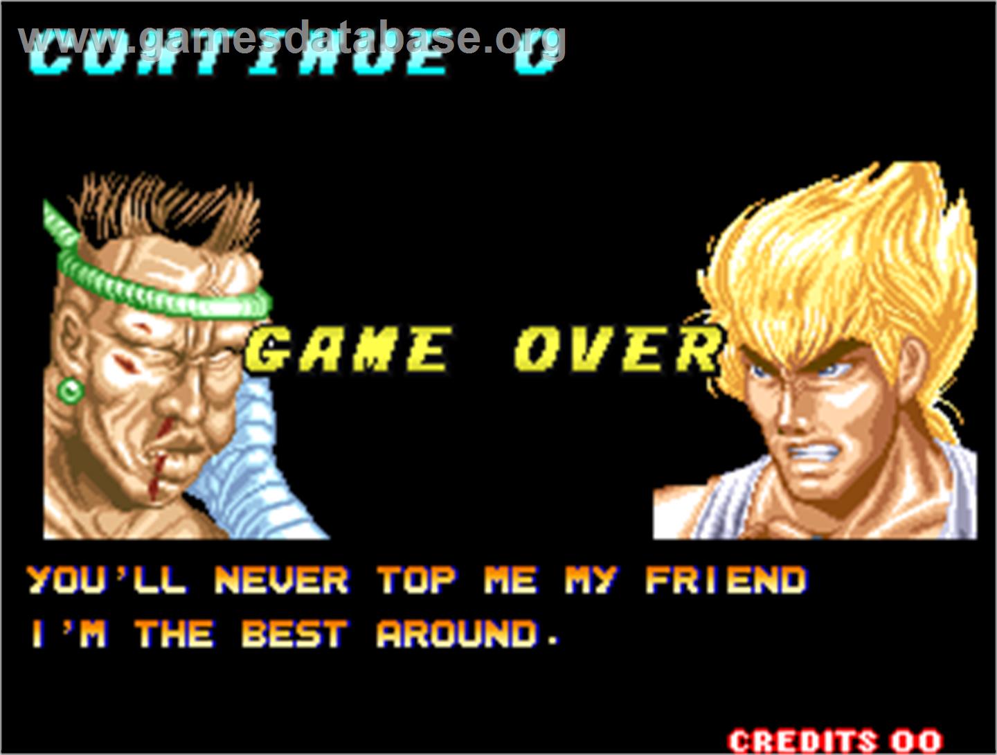 The History of Martial Arts - Arcade - Artwork - Game Over Screen