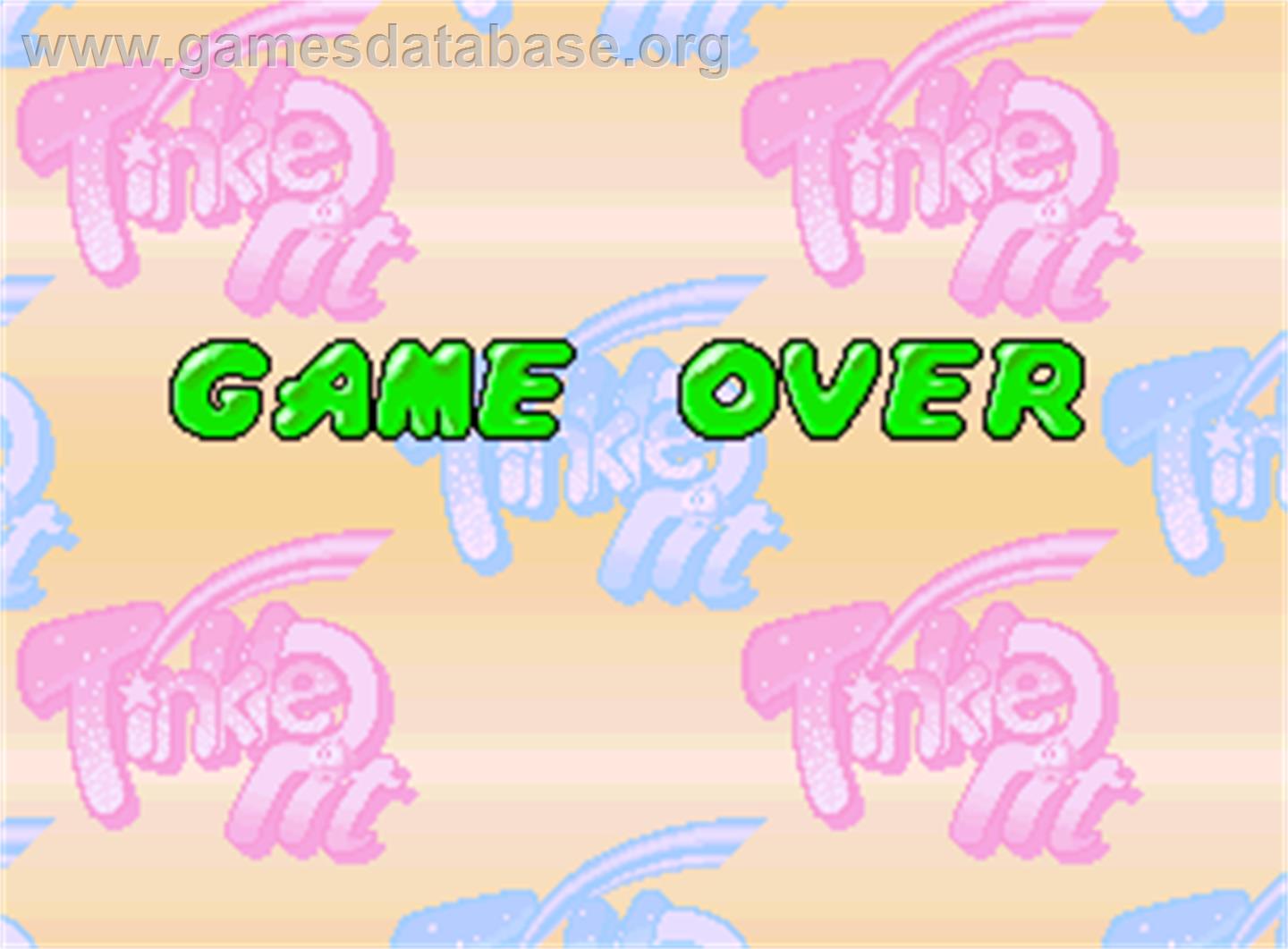 Tinkle Pit - Arcade - Artwork - Game Over Screen