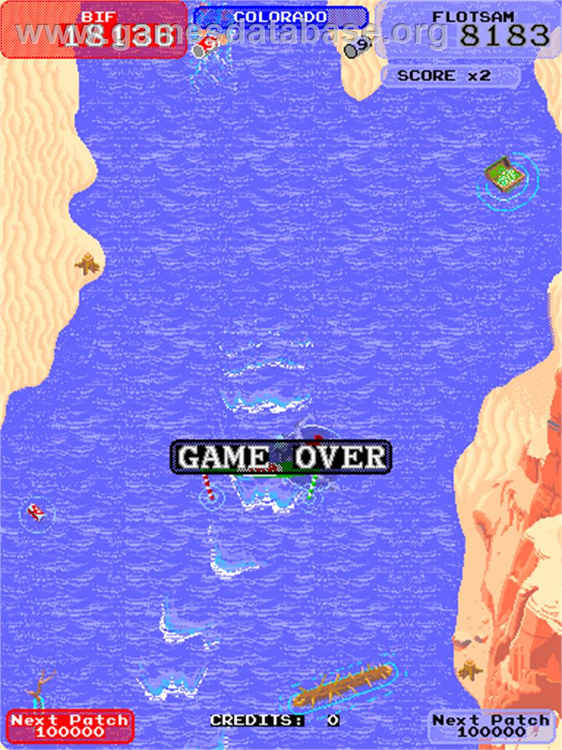 Toobin' - Arcade - Artwork - Game Over Screen
