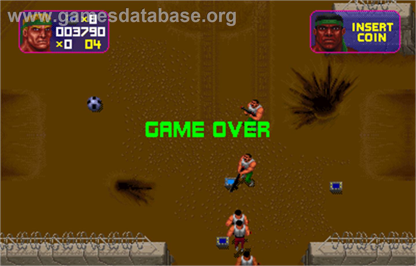Total Carnage - Arcade - Artwork - Game Over Screen
