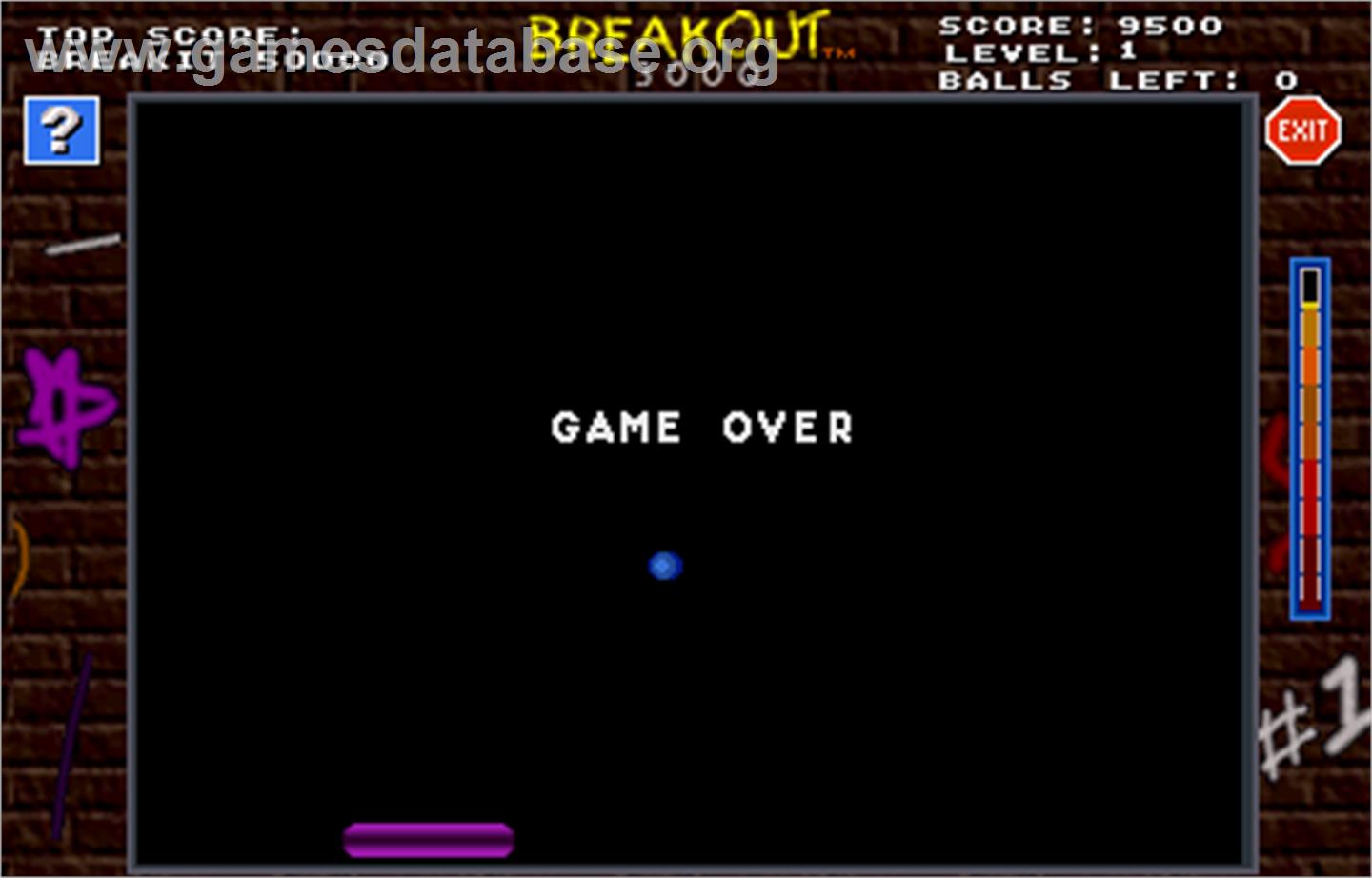Touchmaster 3000 - Arcade - Artwork - Game Over Screen