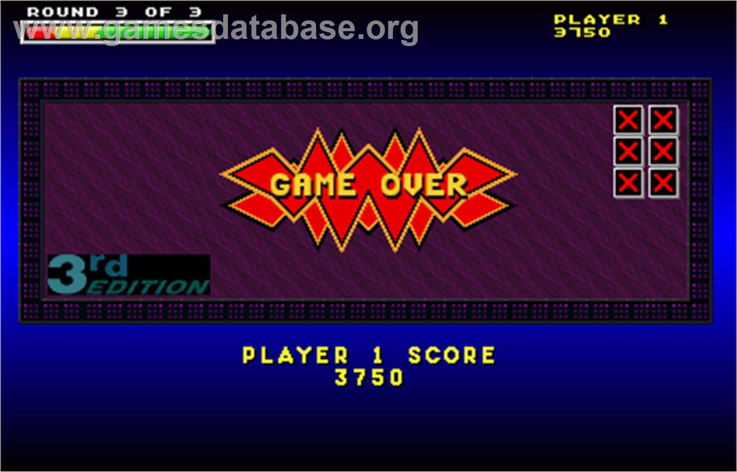 Touchmaster 4000 - Arcade - Artwork - Game Over Screen