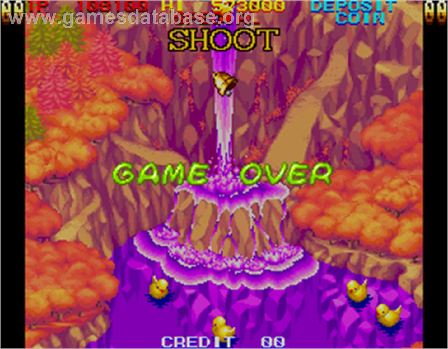 Twin Bee Yahhoo! - Arcade - Artwork - Game Over Screen