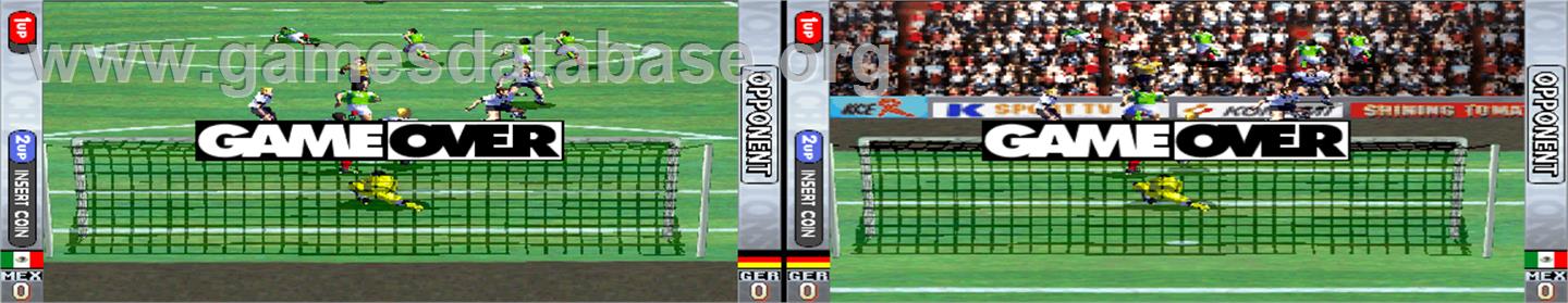 Versus Net Soccer - Arcade - Artwork - Game Over Screen