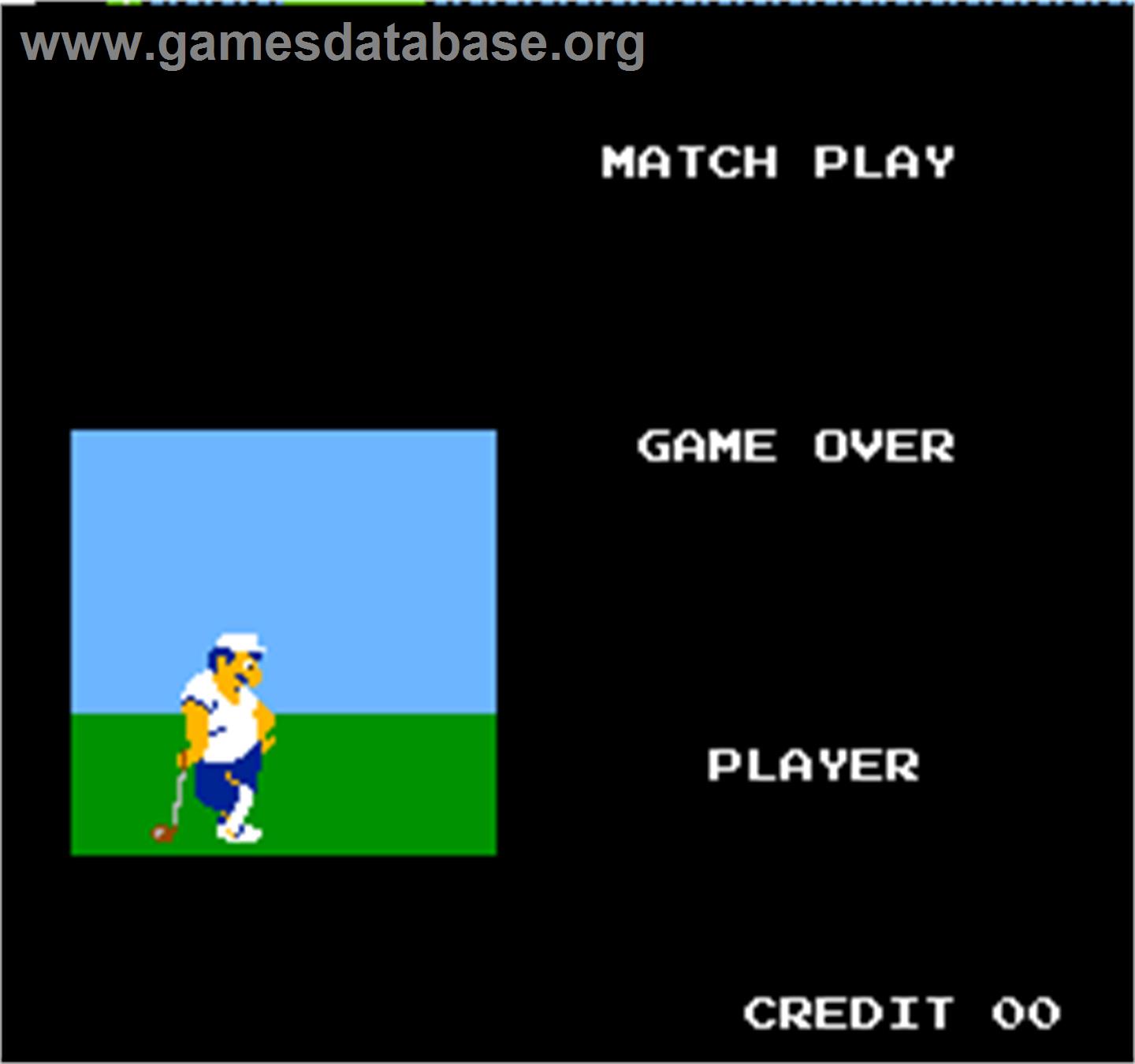 Vs. Stroke & Match Golf - Arcade - Artwork - Game Over Screen