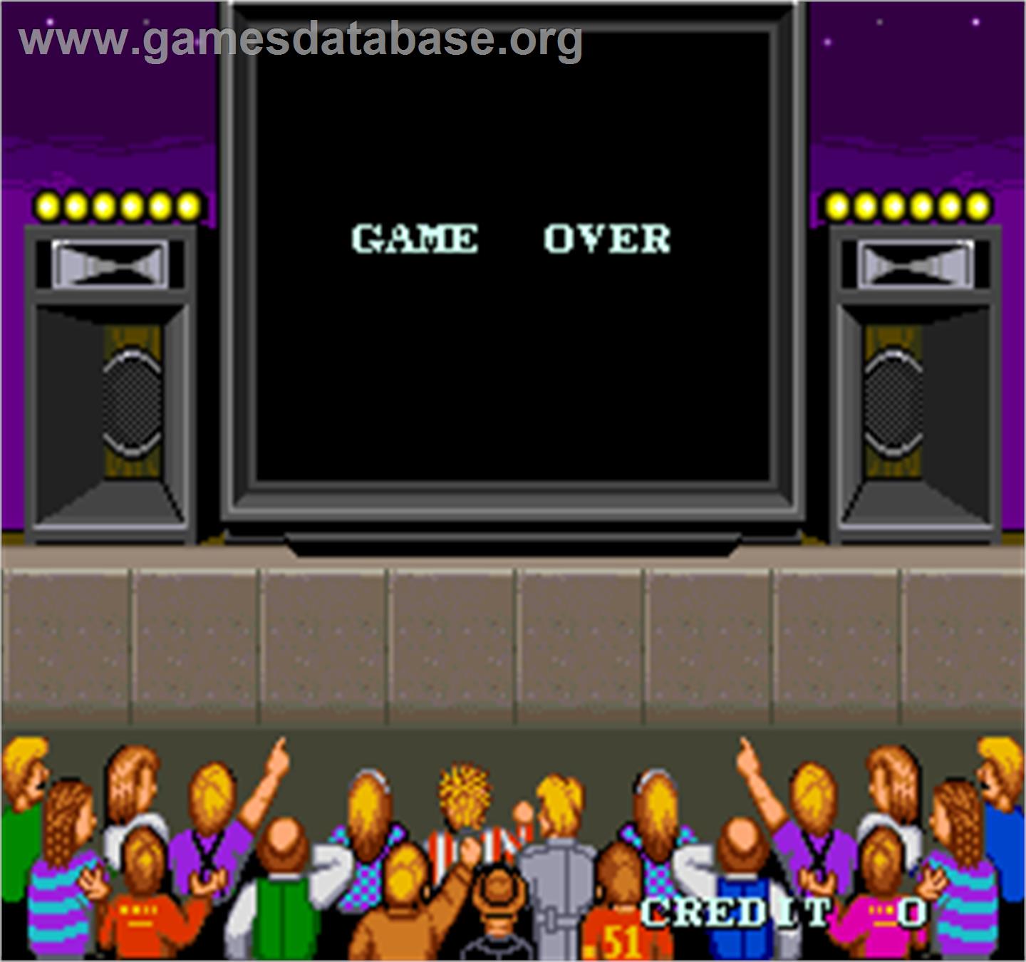 WWF Superstars - Arcade - Artwork - Game Over Screen