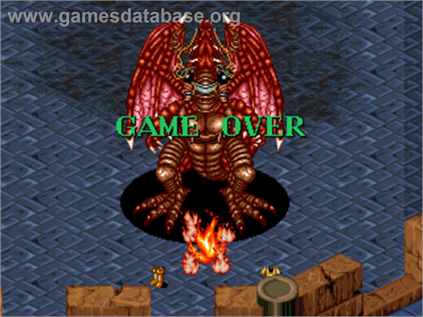 Wizard Fire - Arcade - Artwork - Game Over Screen