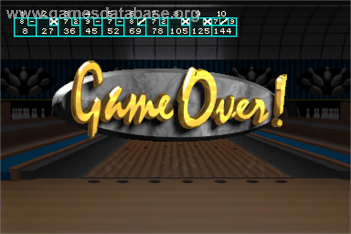 World Class Bowling Tournament - Arcade - Artwork - Game Over Screen