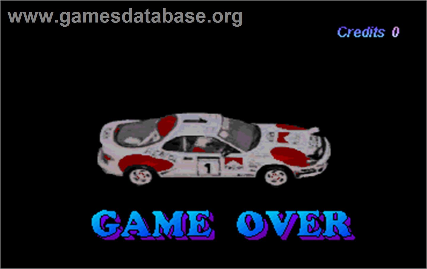 World Rally - Arcade - Artwork - Game Over Screen