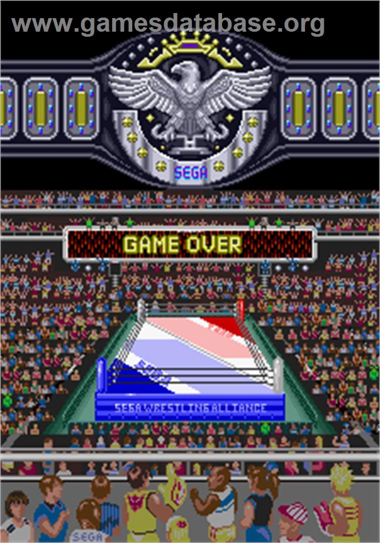 Wrestle War - Arcade - Artwork - Game Over Screen