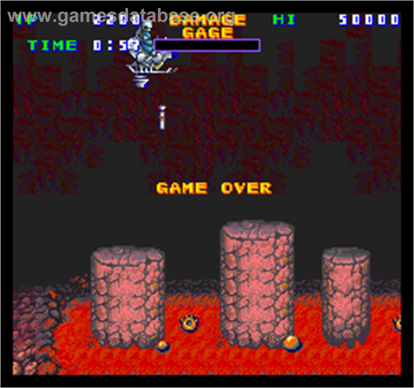 Xain'd Sleena - Arcade - Artwork - Game Over Screen