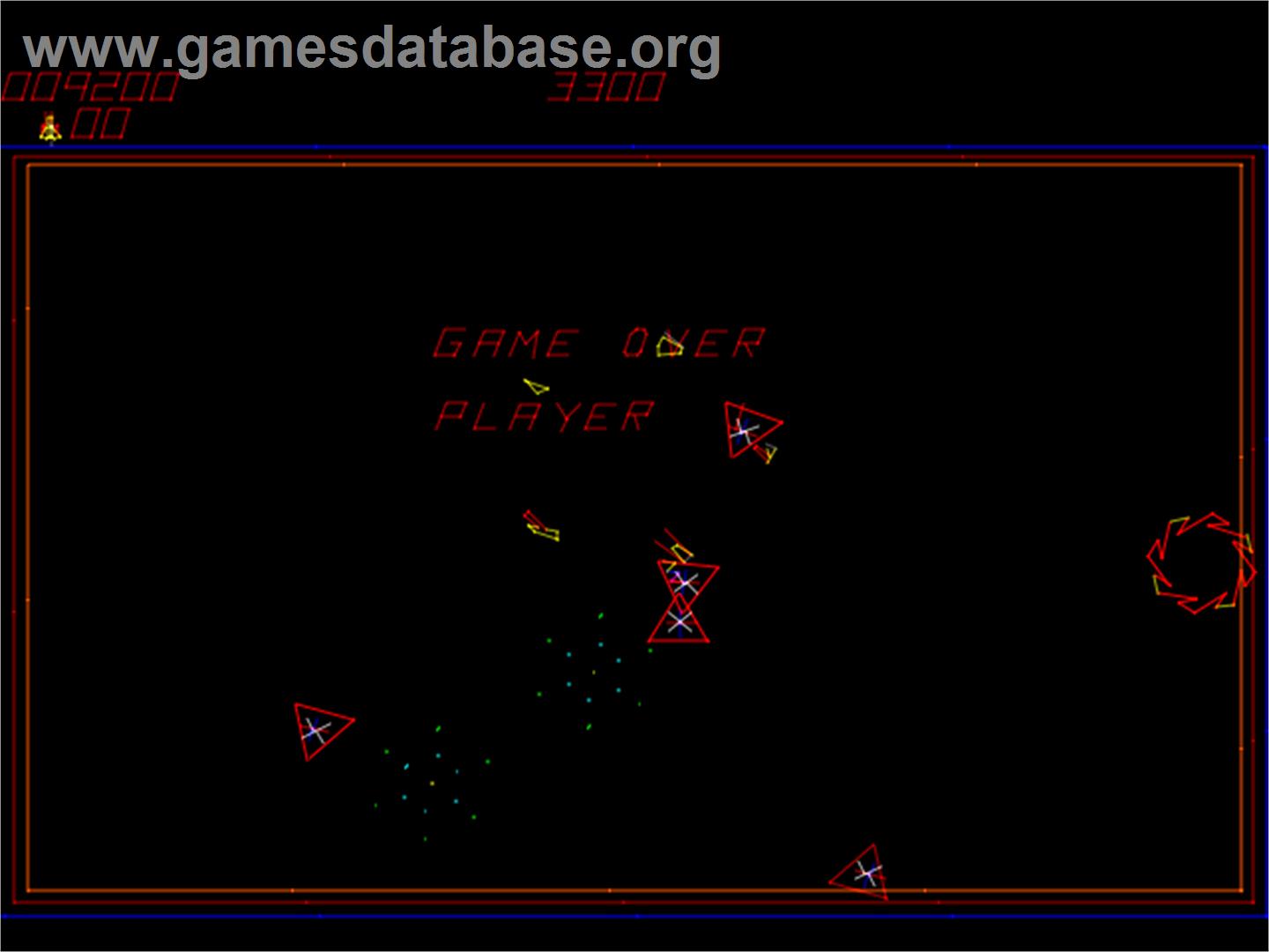 Zektor - Arcade - Artwork - Game Over Screen