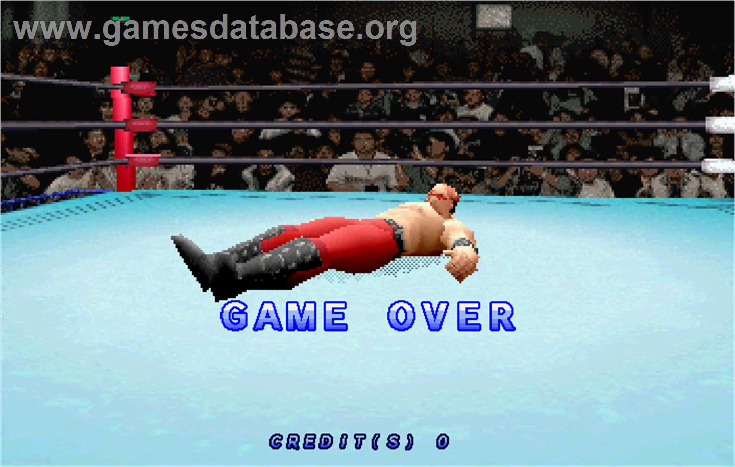 Zen Nippon Pro-Wrestling Featuring Virtua - Arcade - Artwork - Game Over Screen