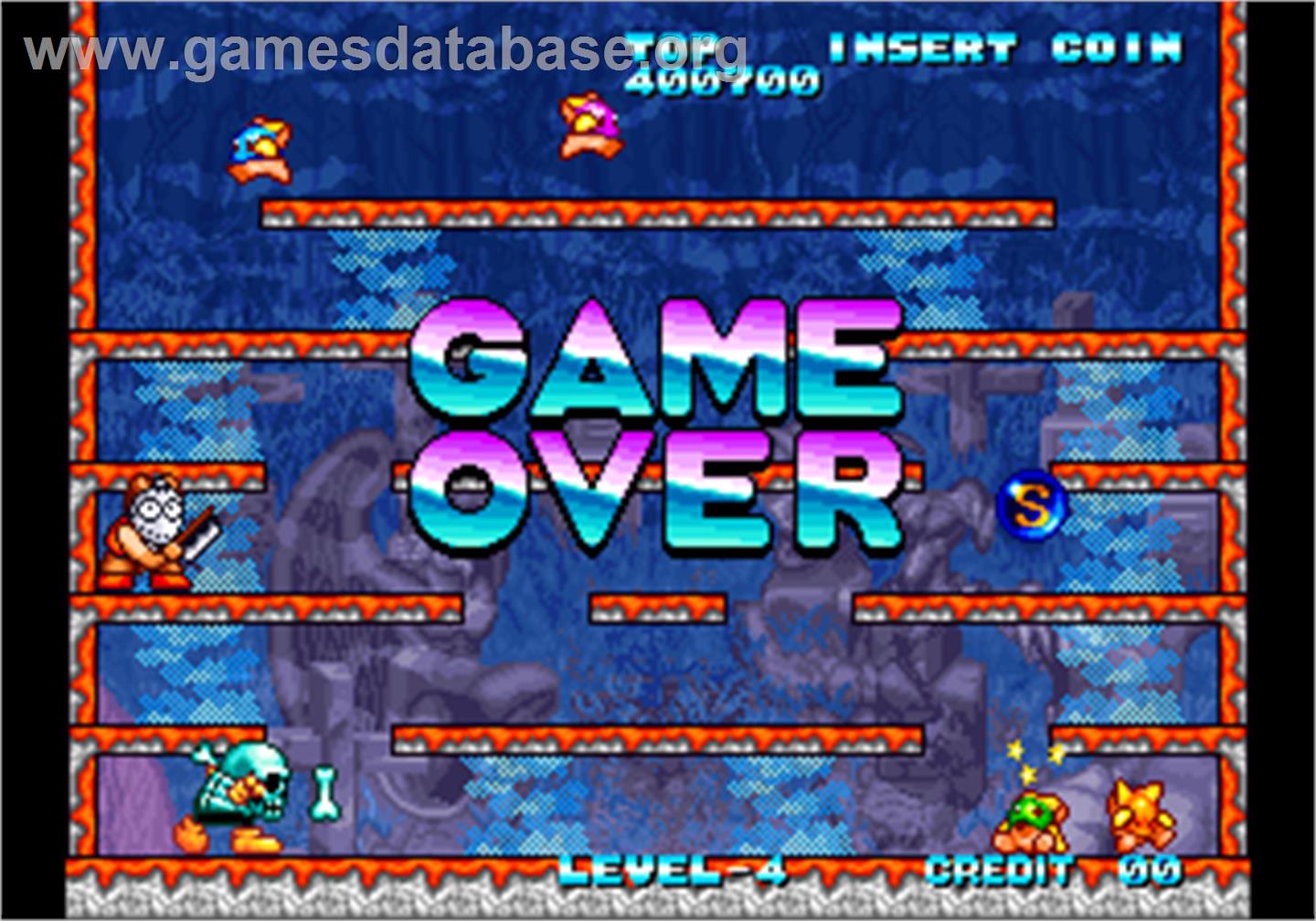 Zupapa! - Arcade - Artwork - Game Over Screen