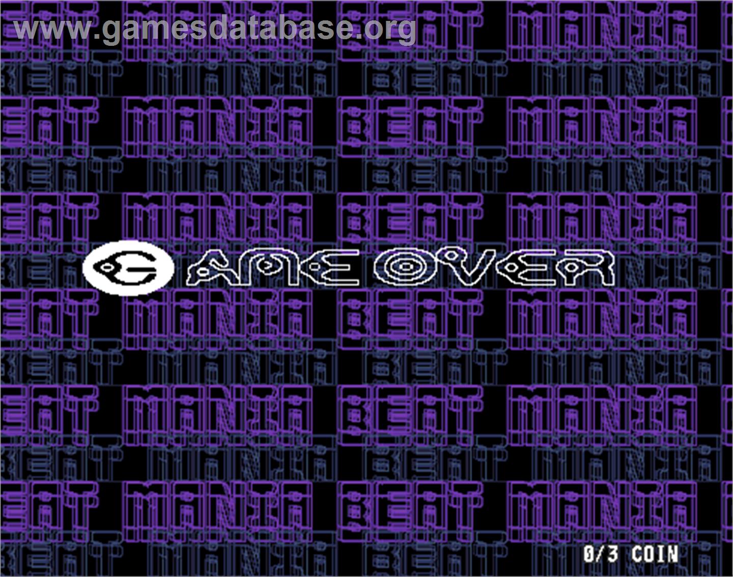 beatmania 5th MIX - Arcade - Artwork - Game Over Screen