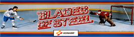 Arcade Cabinet Marquee for Blades of Steel.