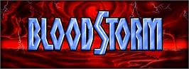 Arcade Cabinet Marquee for Blood Storm.