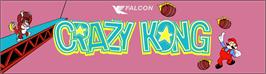 Arcade Cabinet Marquee for Crazy Kong.
