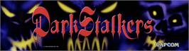 Arcade Cabinet Marquee for Darkstalkers: The Night Warriors.