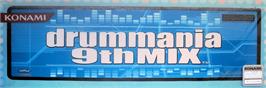 Arcade Cabinet Marquee for DrumMania 9th Mix.