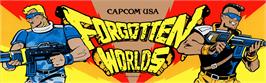 Arcade Cabinet Marquee for Forgotten Worlds.