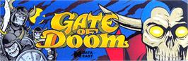 Arcade Cabinet Marquee for Gate of Doom.