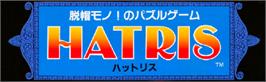 Arcade Cabinet Marquee for Hatris.