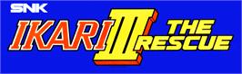 Arcade Cabinet Marquee for Ikari III - The Rescue.