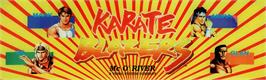 Arcade Cabinet Marquee for Karate Blazers.