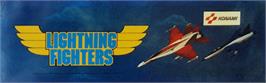 Arcade Cabinet Marquee for Lightning Fighters.
