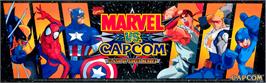 Arcade Cabinet Marquee for Marvel Vs. Capcom: Clash of Super Heroes.