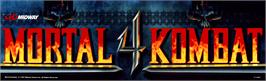 Arcade Cabinet Marquee for Mortal Kombat 4.