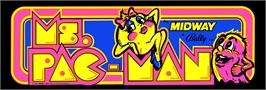 Arcade Cabinet Marquee for Ms. Pac-Man.